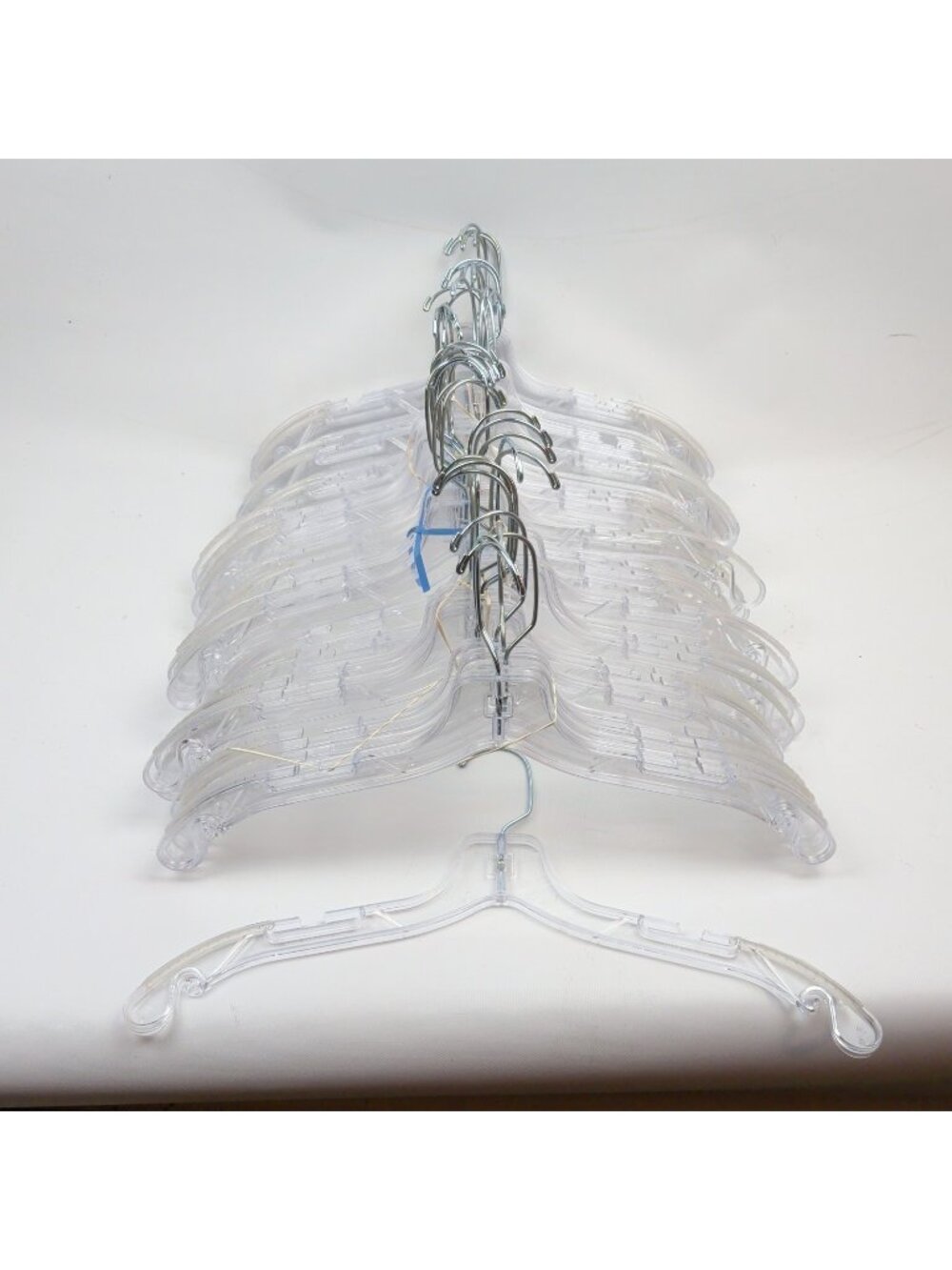 Lot Of 45 Nahanco Clear Plastic Swivel Clothes Hanger from Store Liquidation